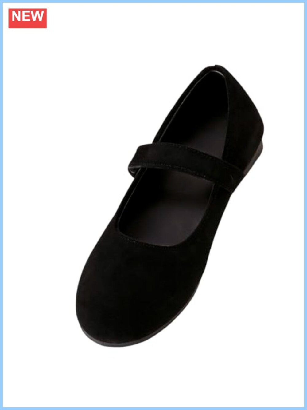 Women's Wide Toe Box Mary Jane Flats Adjustable Strap Slip On Knit Casual Dress